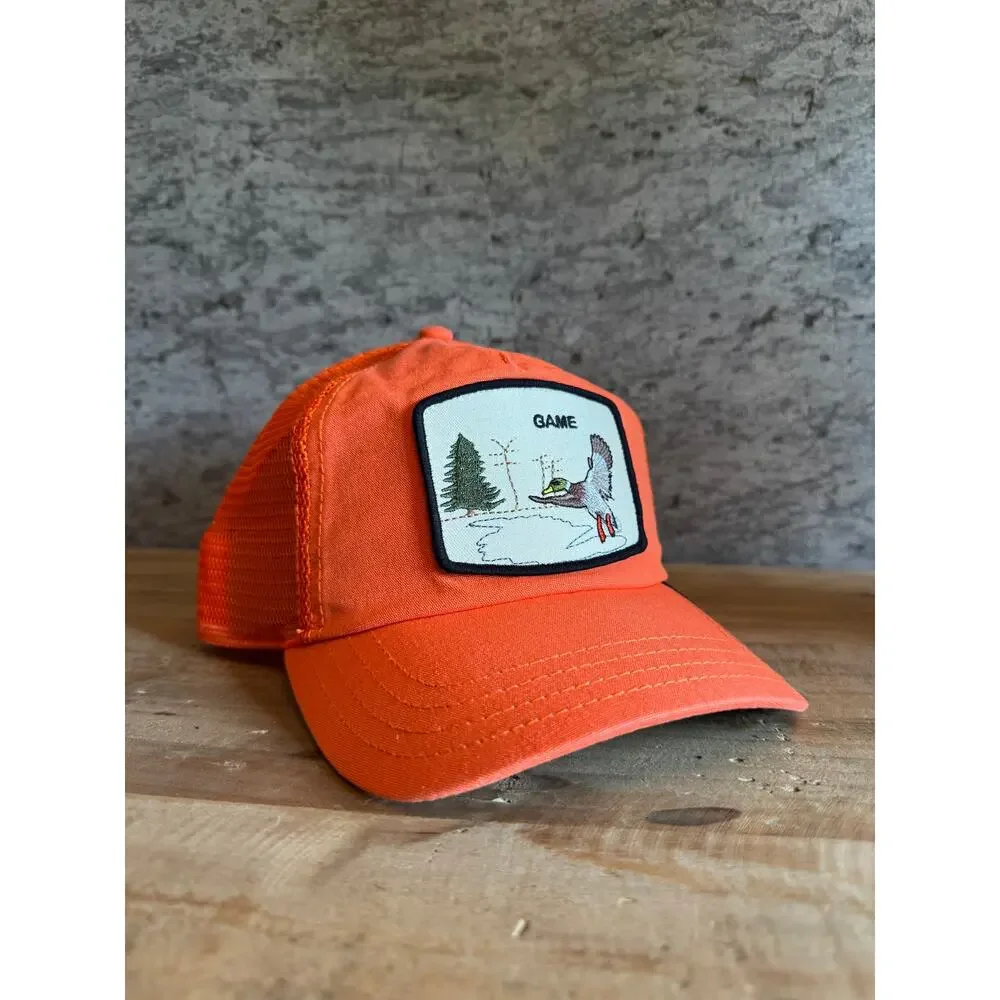 Goorin Bros. Duck Game Maybe Park Range The Farm Orange Trucker Hat